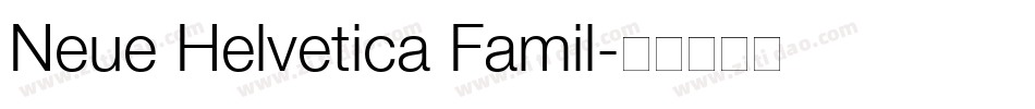 Neue Helvetica Famil字体转换